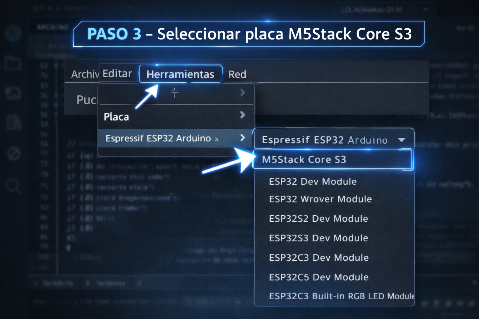 Gestor de tarjetas ESP32